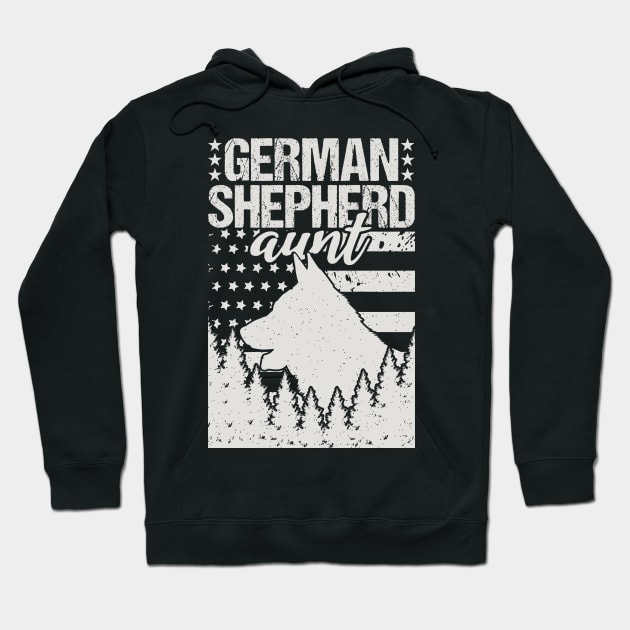 German Shepherd Aunt Birthday Gift Hoodie by Tesszero